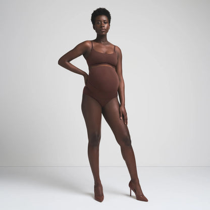 FITS EVERYBODY MATERNITY BANDED HIGH-WAISTED BRIEF | COCOA