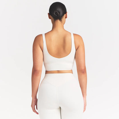 NikeSKIMS MATTE V-NECK BRA TOP | IVORY