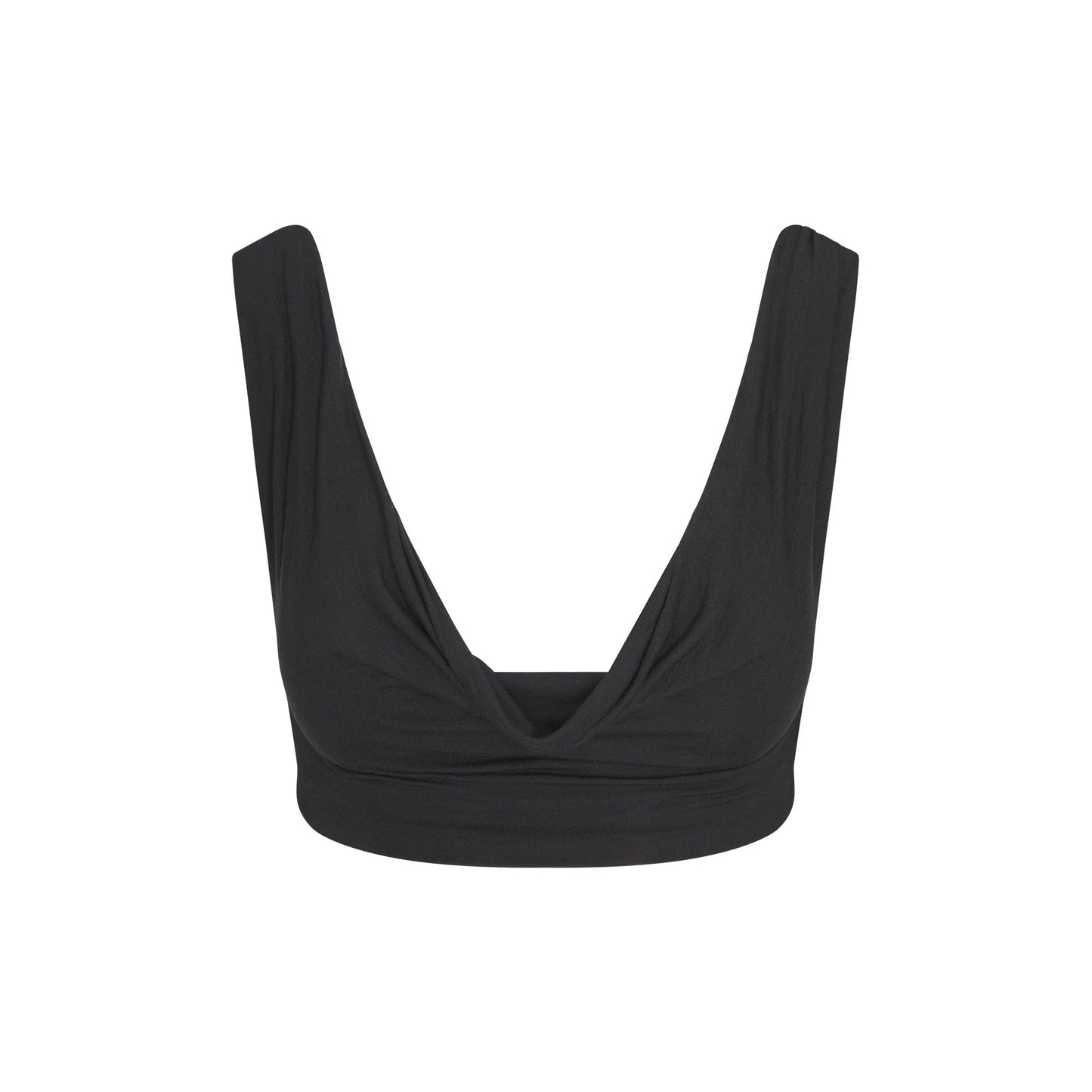 VETTESE X SKIMS SHEER MODAL DRAPED BRALETTE | ONYX