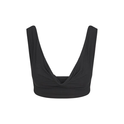 VETTESE X SKIMS SHEER MODAL DRAPED BRALETTE | ONYX