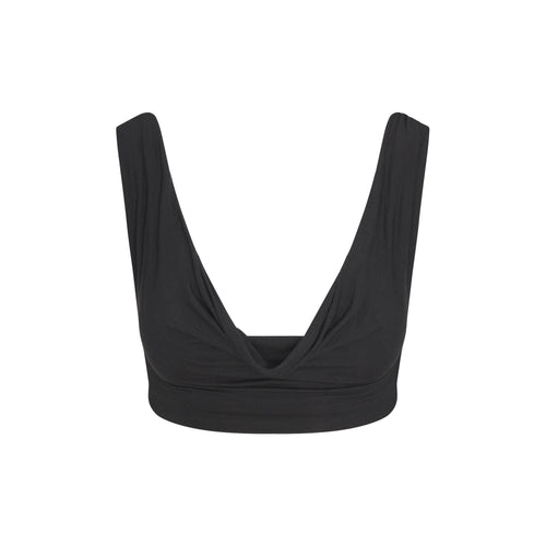 VETTESE X SKIMS SHEER MODAL DRAPED BRALETTE | ONYX