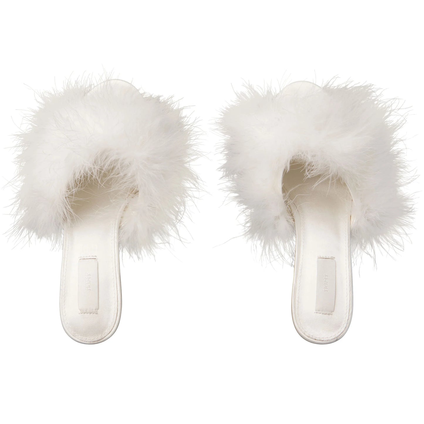 FEATHER KITTEN HEEL | IVORY