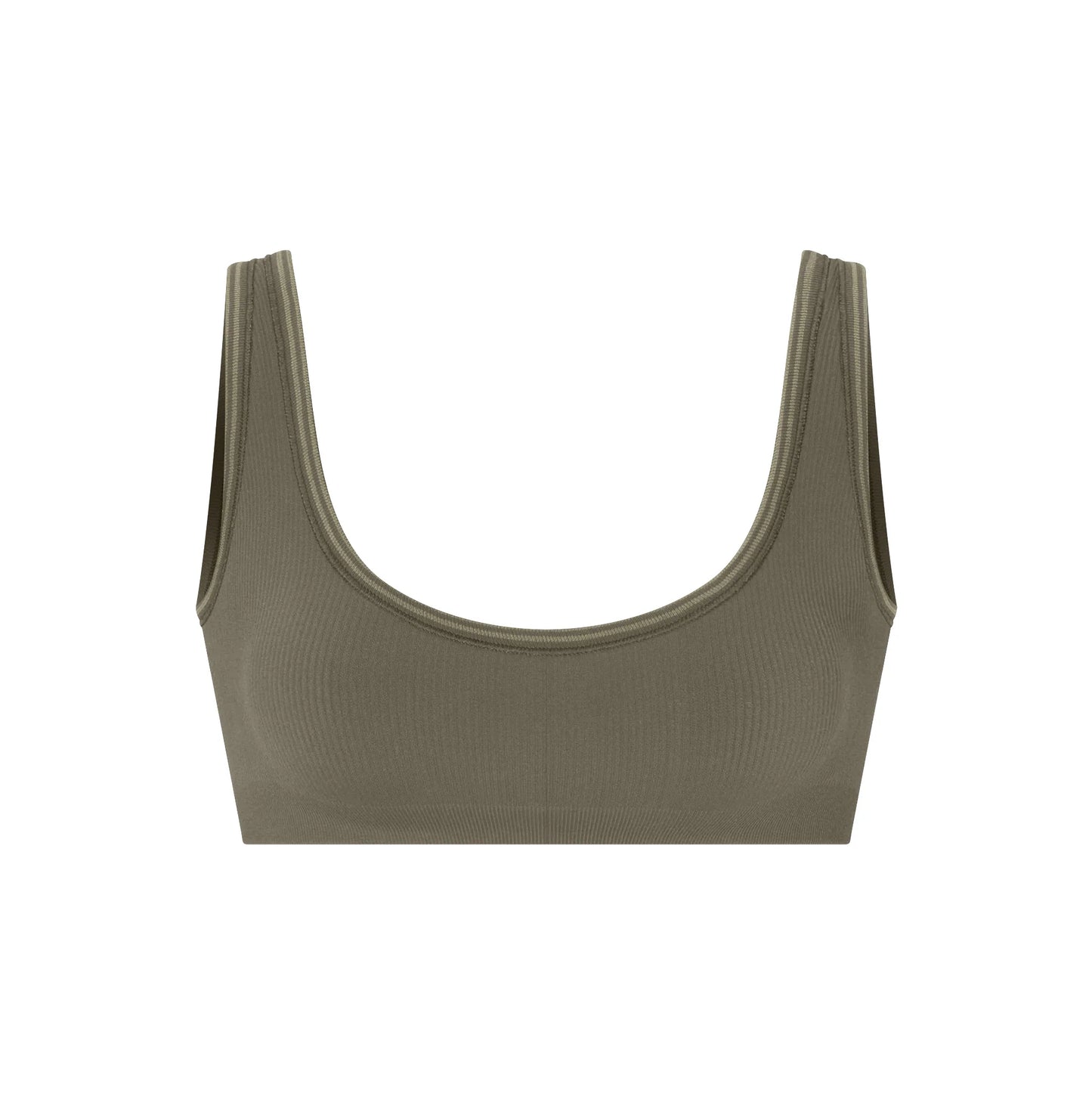 NikeSKIMS RIBBED SEAMLESS MICRO SCOOP BRA | DUSTY OAKMOSS