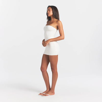 COTTON JERSEY MINI TUBE DRESS | MARBLE