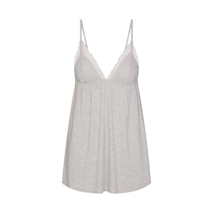 SKIMS SLEEP BABYDOLL DRESS | LIGHT HEATHER GREY