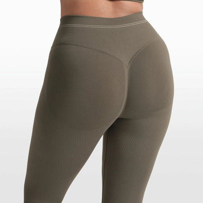NikeSKIMS RIBBED SEAMLESS 26" LEGGING | DUSTY OAKMOSS