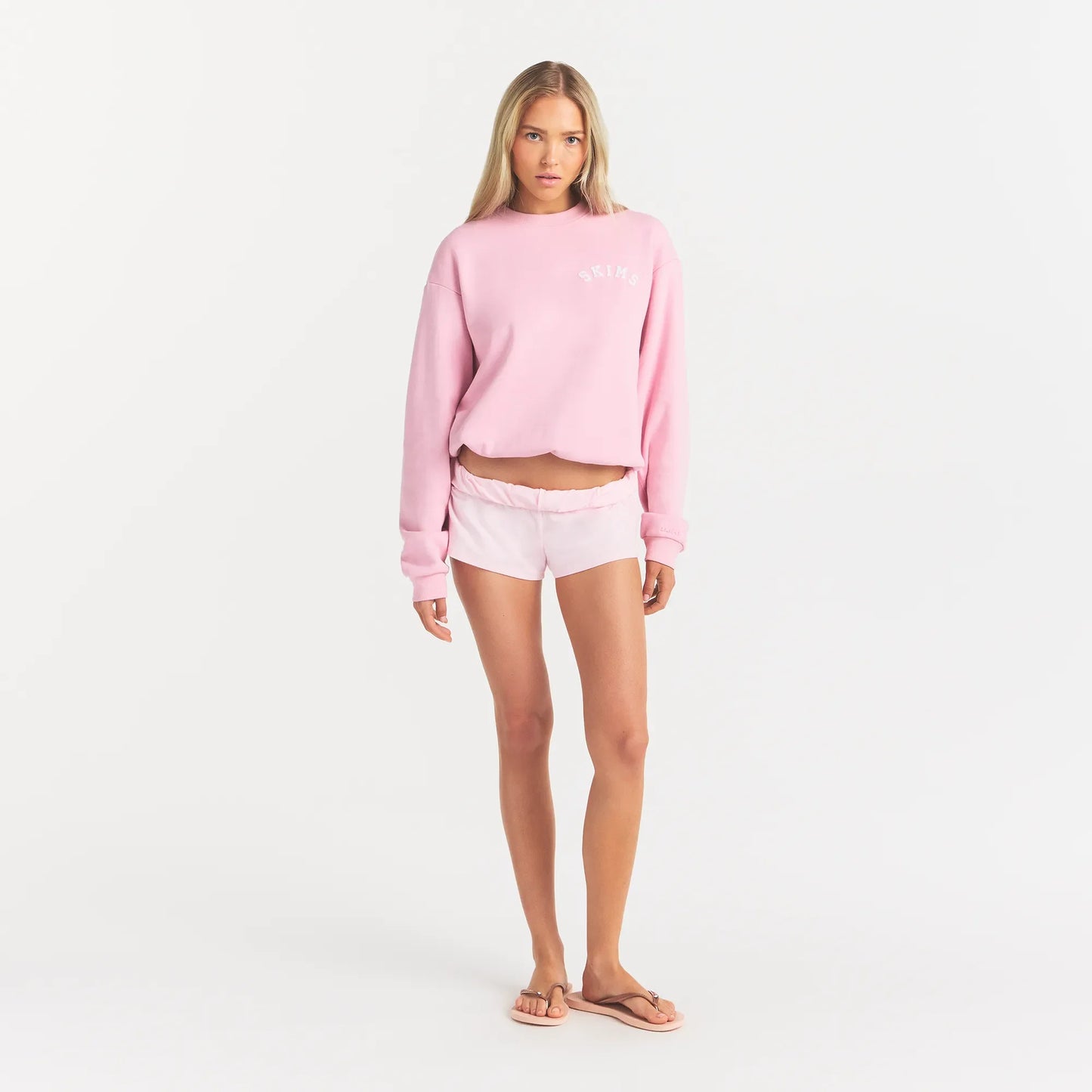 COTTON FLEECE LOGO CLASSIC CREWNECK | HALITE WITH SNOW LOGO