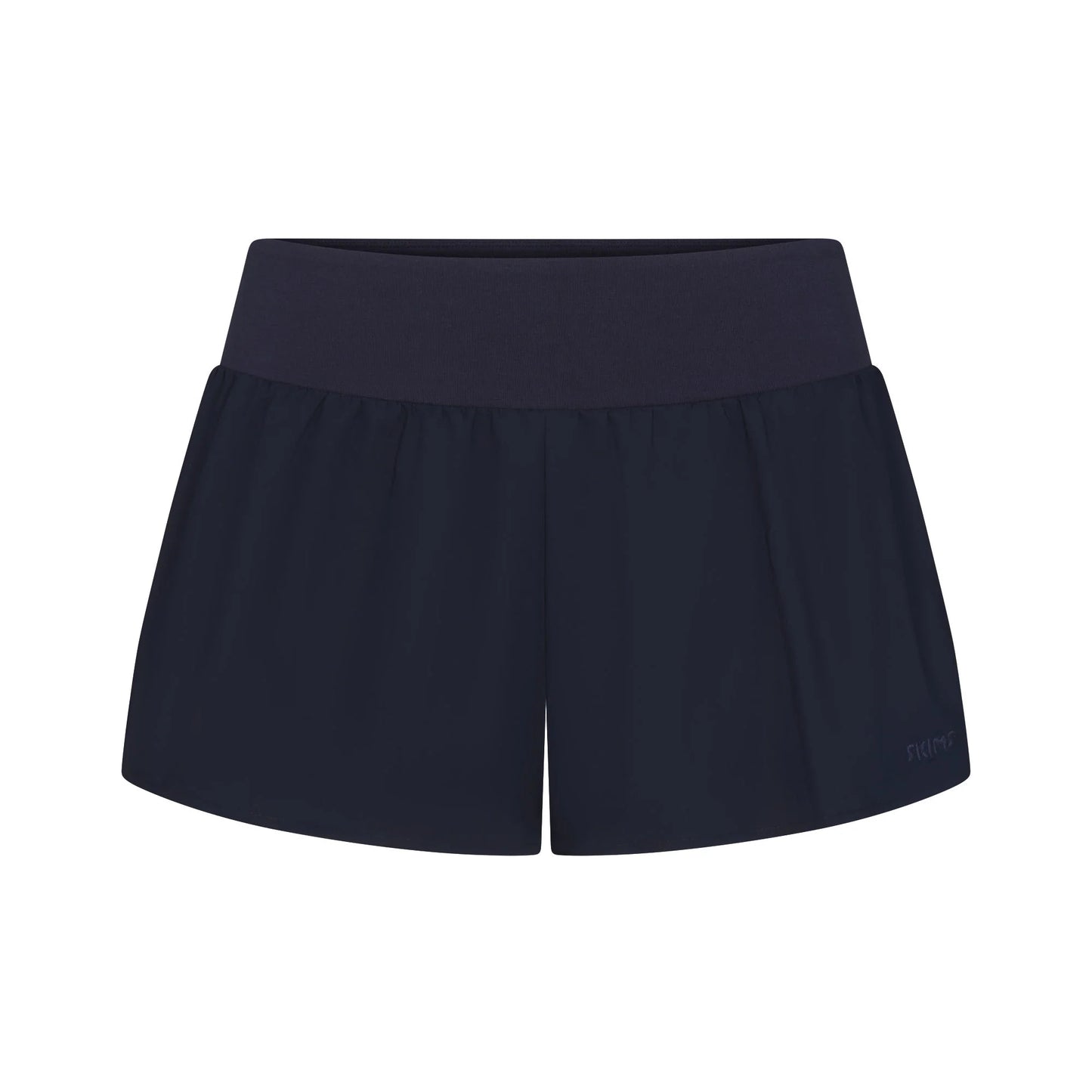 WOVEN COTTON FLUTTER SHORT | NAVY