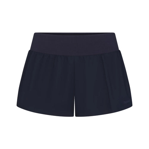 WOVEN COTTON FLUTTER SHORT | NAVY