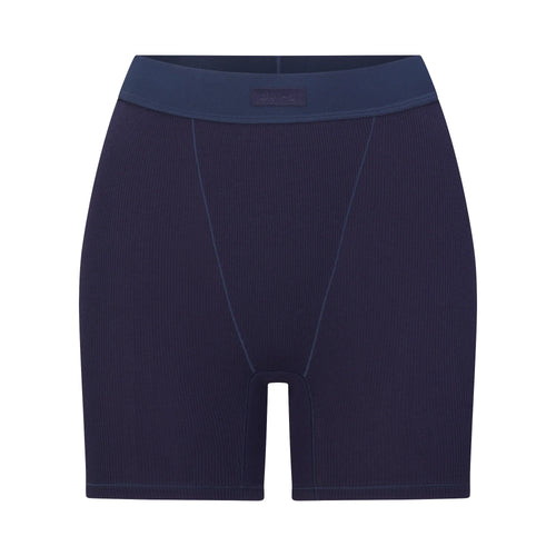 COTTON RIB BOXER | NAVY