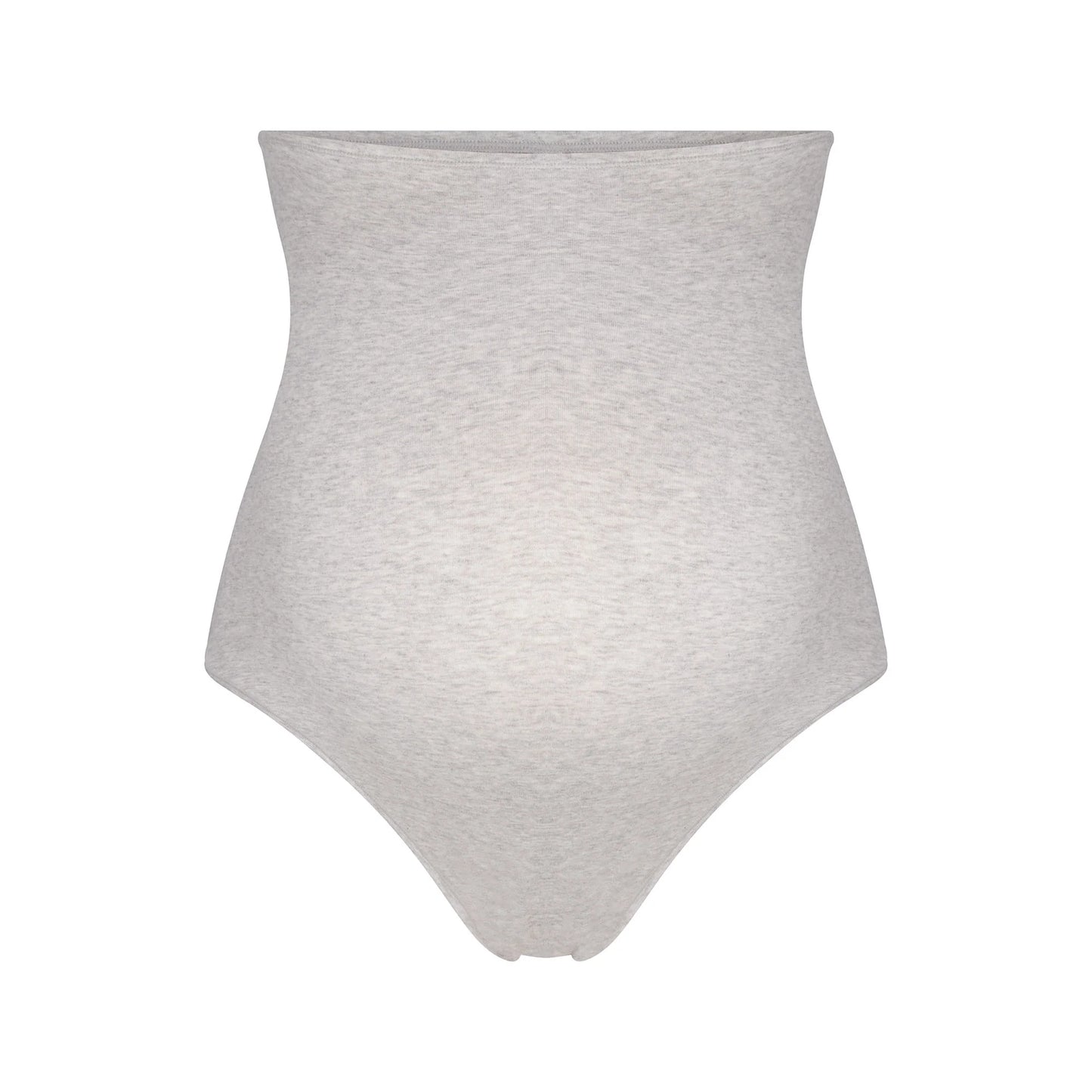 COTTON JERSEY MATERNITY HIGH-WAISTED THONG | LIGHT HEATHER GREY