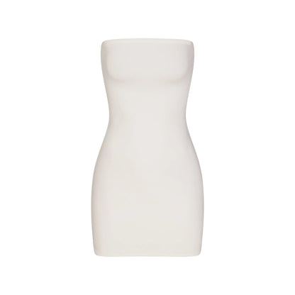 COTTON JERSEY MINI TUBE DRESS | MARBLE