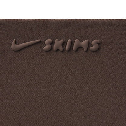 NikeSKIMS MATTE HIGH NECK BRA | DARK SEPIA