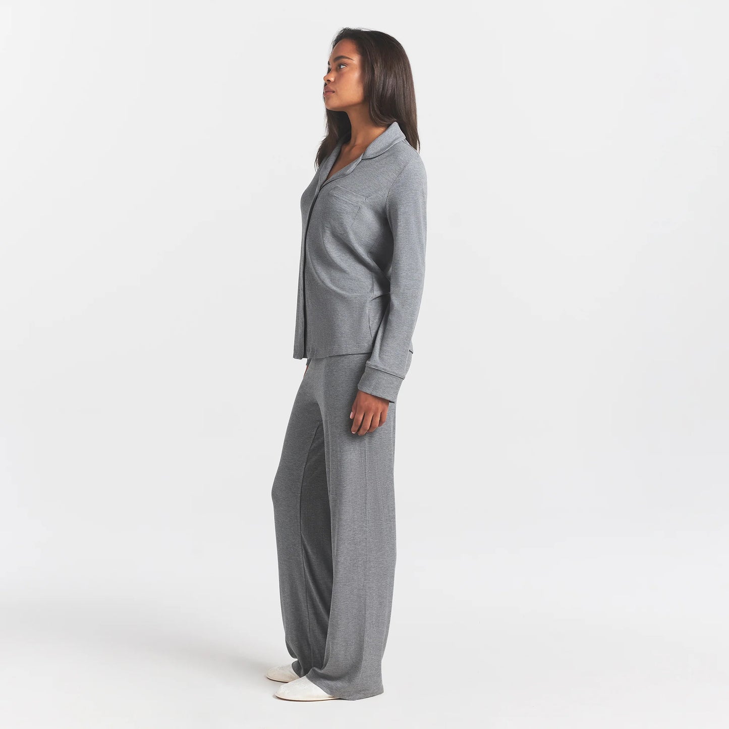 SOFT LOUNGE SLEEP SET | HEATHER GREY