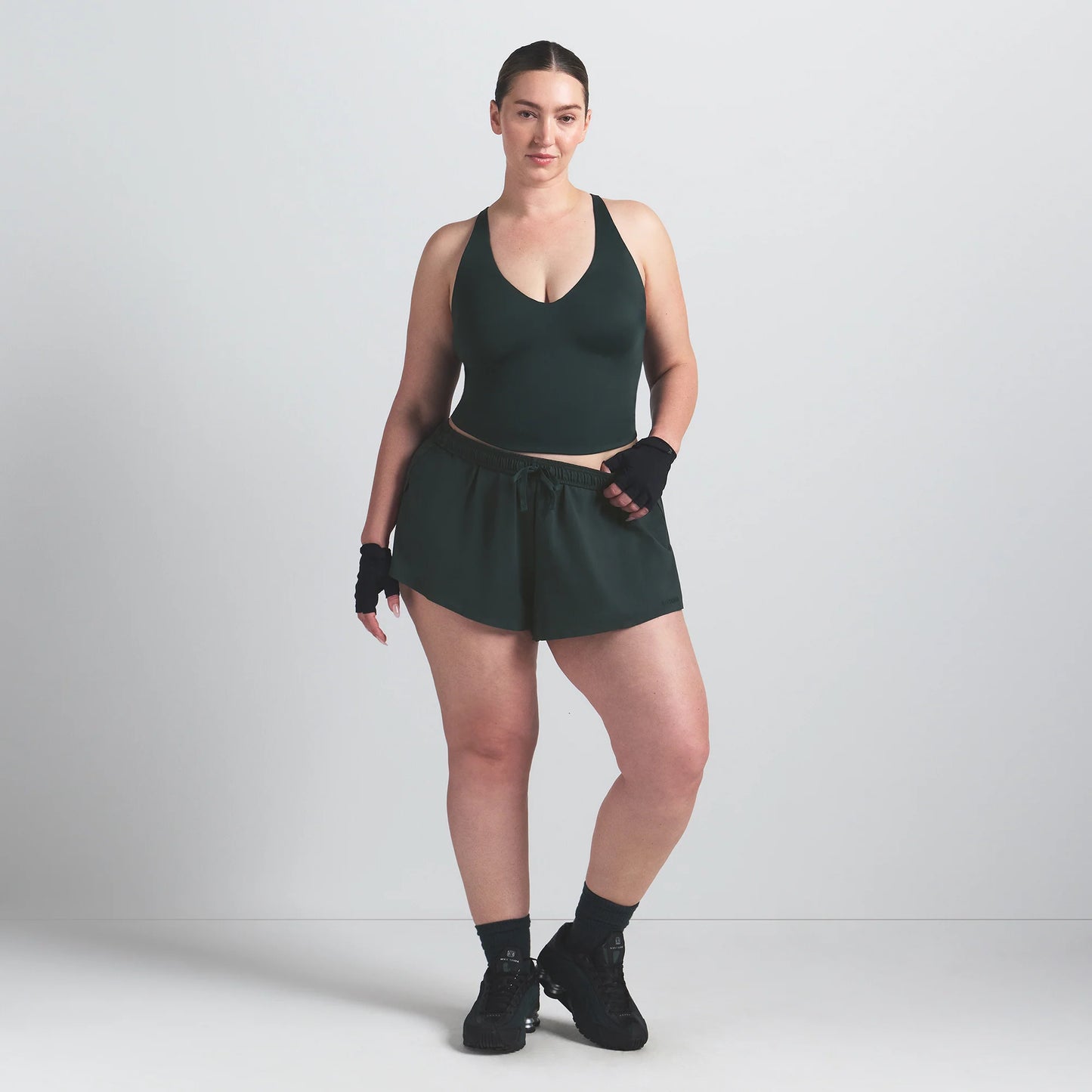NikeSKIMS SHINE V-NECK TANK | DARK TEAL