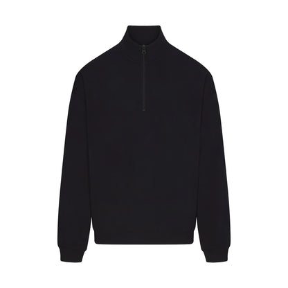JERSEY LOUNGE MENS RELAXED QUARTER ZIP PULLOVER | OBSIDIAN