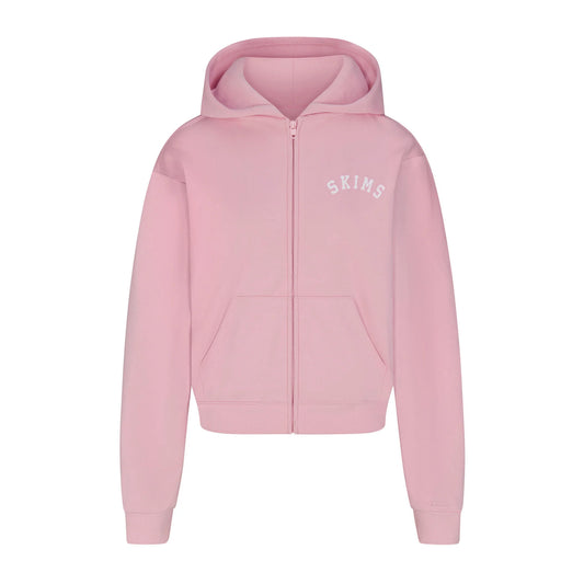 COTTON FLEECE LOGO CLASSIC ZIP UP HOODIE | HALITE WITH SNOW LOGO