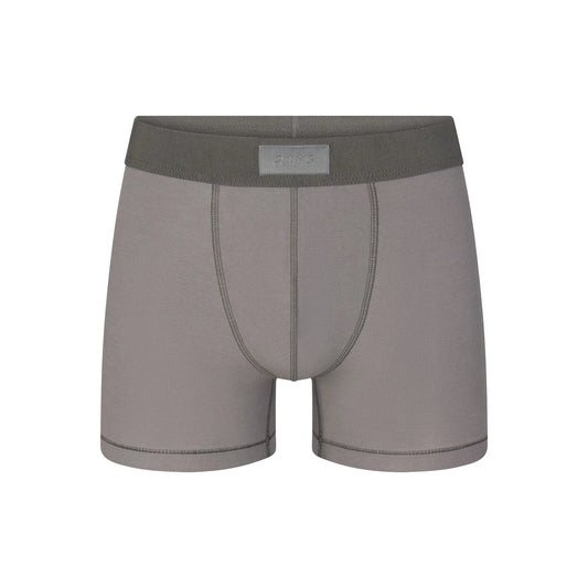 SKIMS COTTON MENS 3" BOXER BRIEF | WASHED GUNMETAL