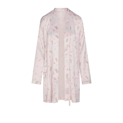 WOVEN SHINE ROBE | BARELY PINK SNACK BAG