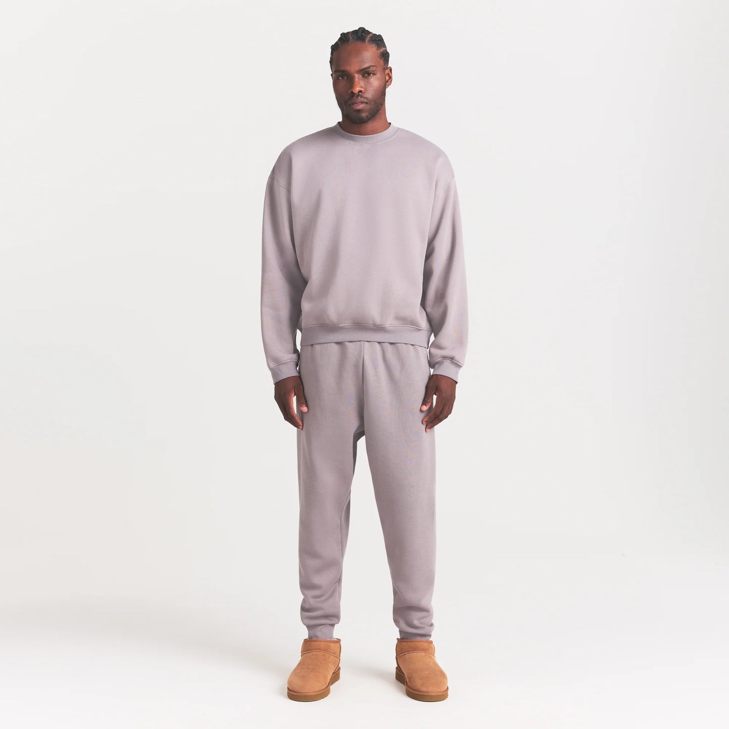 FLEECE LOUNGE MENS TAPERED JOGGER | SHADOW