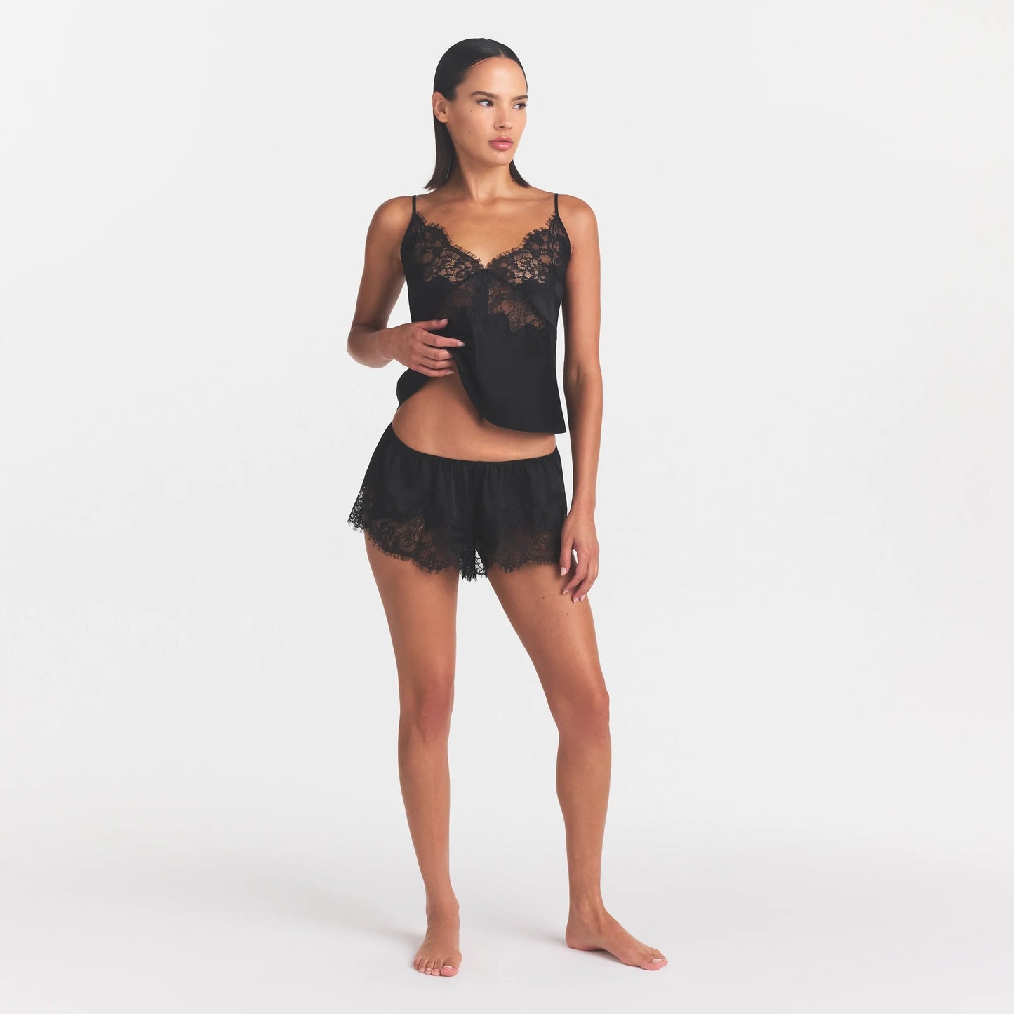 SILK LACE CAMI | ONYX