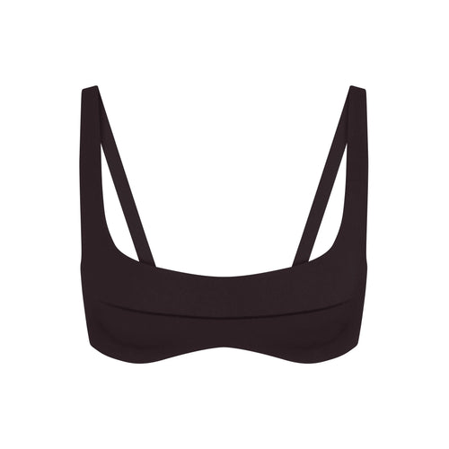 NikeSKIMS STUDIO STRETCH SEAM FRONT MICRO BRA | DARK ROAST