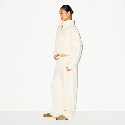 OUTDOOR FLEECE STRAIGHT LEG PANT | ECRU