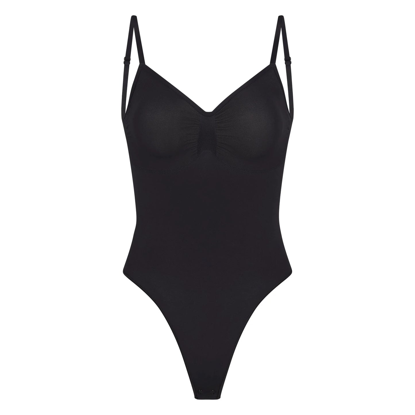 SEAMLESS SCULPT LOW BACK THONG BODYSUIT | ONYX