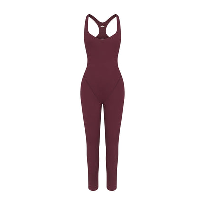 NikeSKIMS MATTE RACER LONG ONE PIECE | CURRANT