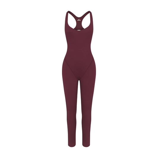 NikeSKIMS MATTE RACER LONG ONE PIECE | CURRANT