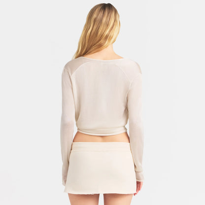 SLINKY KNIT DEEP PLUNGE TOP | BUFF