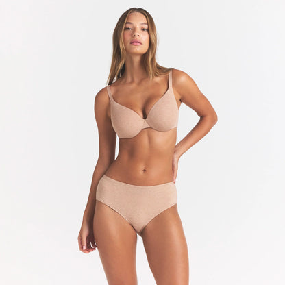 EVERYDAY COTTON FULL COVERAGE BRA | CLAY HEATHER