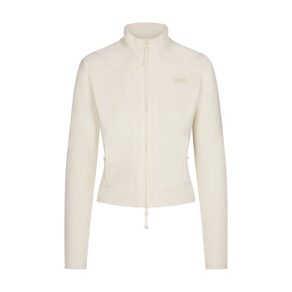 OUTDOOR FLEECE FITTED JACKET | ECRU
