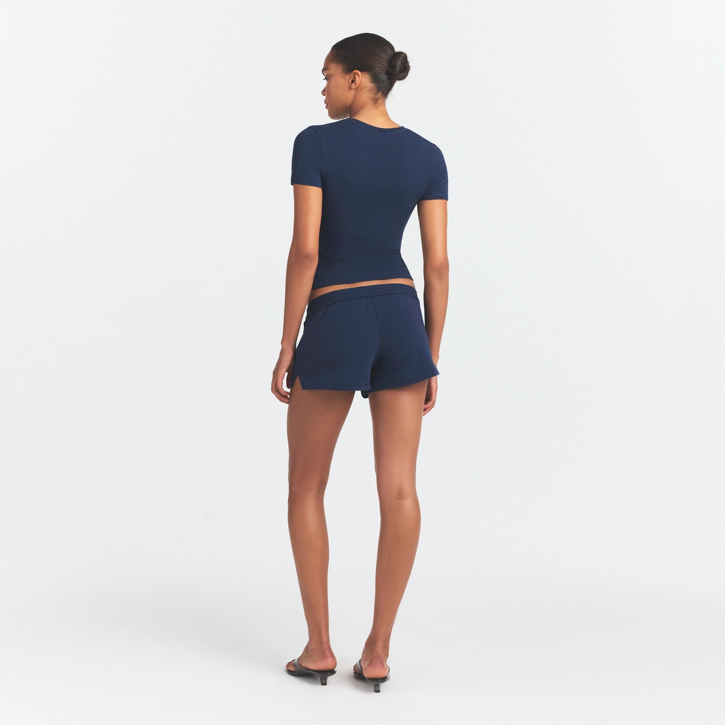 COTTON JERSEY LOOSE SHORT | NAVY