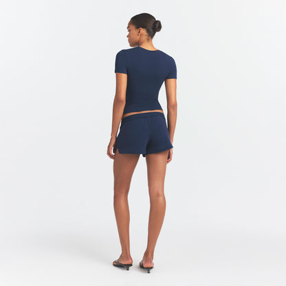 COTTON JERSEY LOOSE SHORT | NAVY