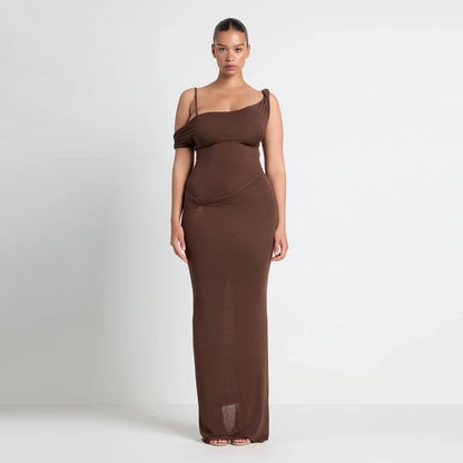 VETTESE X SKIMS SHEER MODAL DRAPED BRALETTE | COCOA