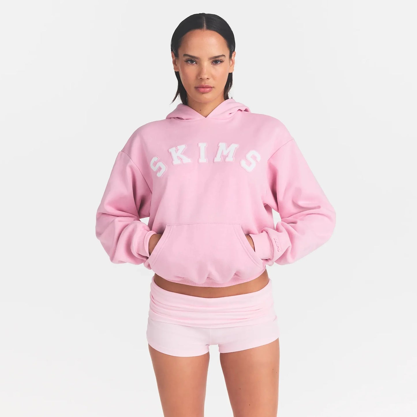 COTTON FLEECE LOGO CLASSIC HOODIE | HALITE WITH SNOW LOGO