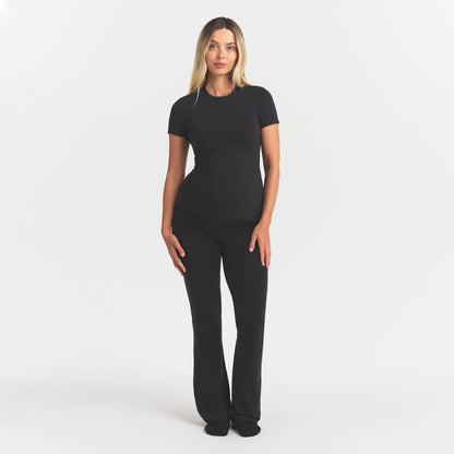 COTTON JERSEY MATERNITY T-SHIRT | SOOT
