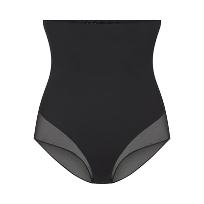 POWER MESH SHAPEWEAR CORE SCULPT HIGH-WAISTED BRIEF | ONYX