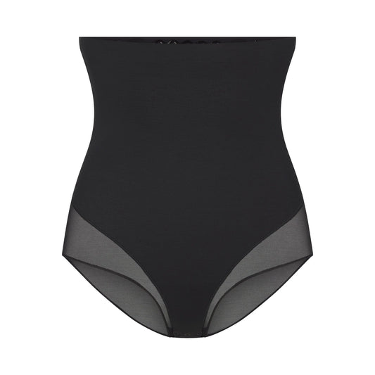POWER MESH SHAPEWEAR CORE SCULPT HIGH-WAISTED BRIEF | ONYX