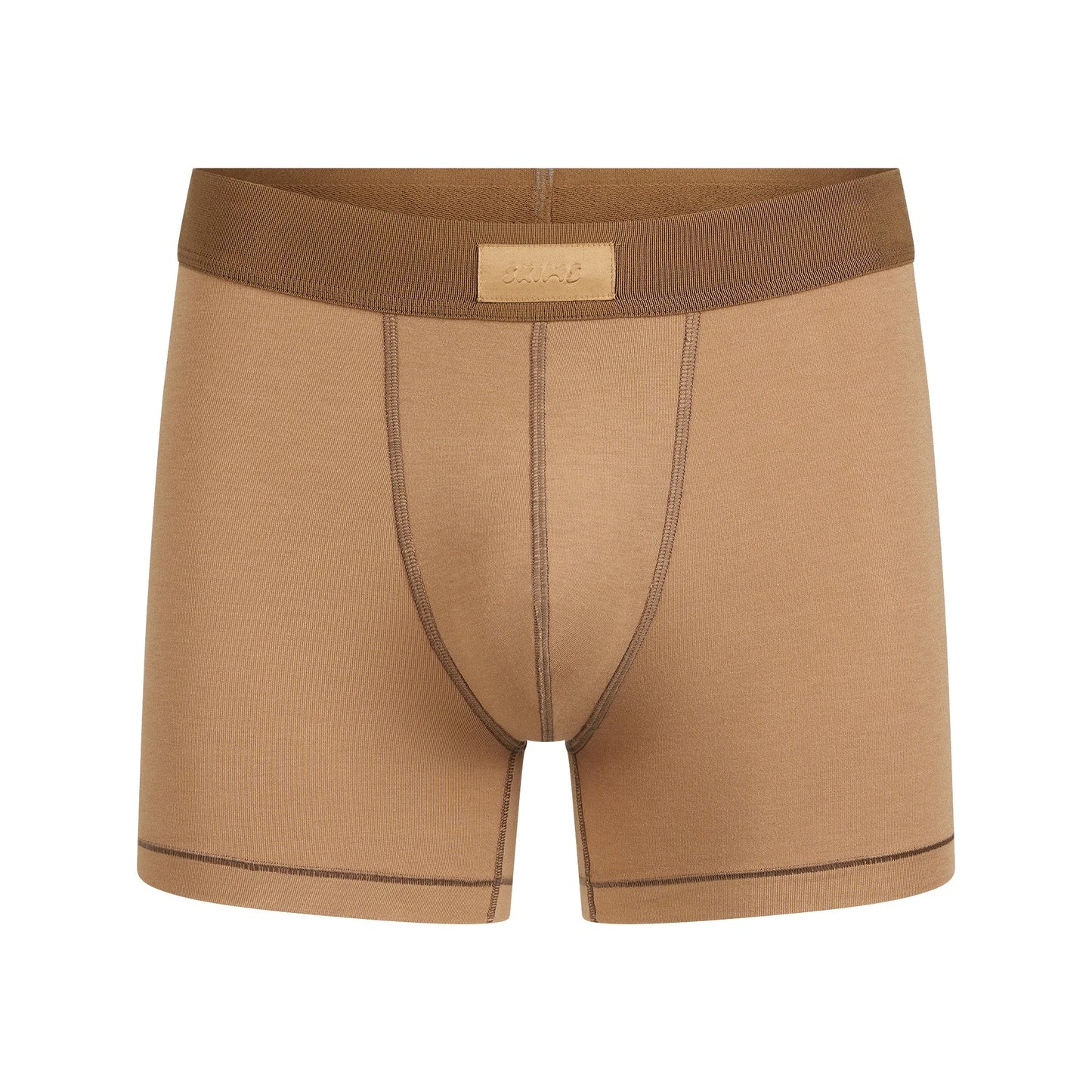 SKIMS COTTON MENS 3" BOXER BRIEF | RUSSET