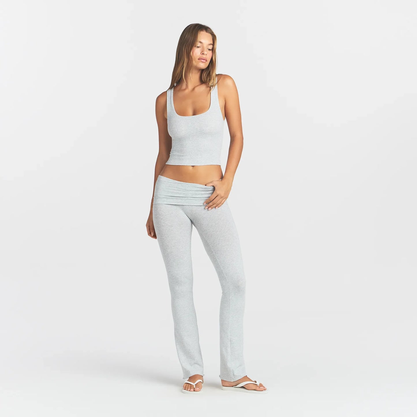 COTTON RIB TANK | LIGHT HEATHER GREY