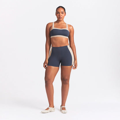 NikeSKIMS MATTE SHINE MIX 5" BIKER SHORT | DEEP ROYAL AND STONE