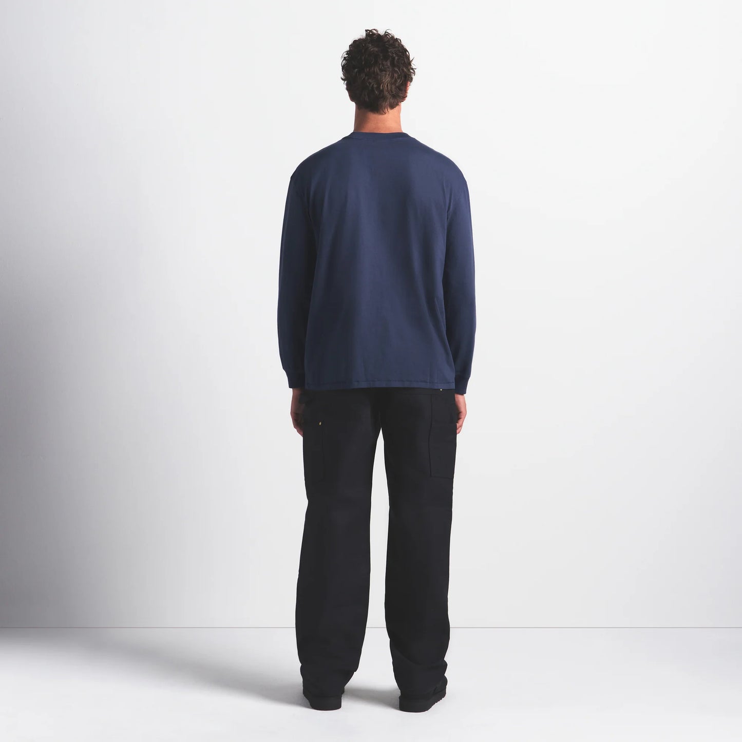 HEAVYWEIGHT COTTON MENS RELAXED LONG SLEEVE T-SHIRT | DAMSON