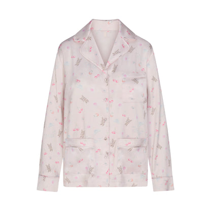 WOVEN SHINE LONG SLEEP SET | BARELY PINK SNACK BAG