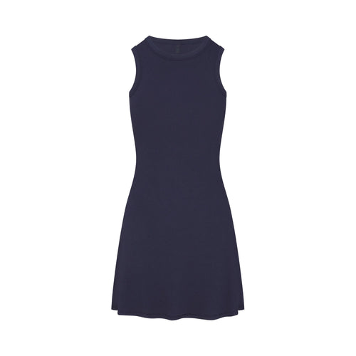 COTTON RIB TANK DRESS | NAVY