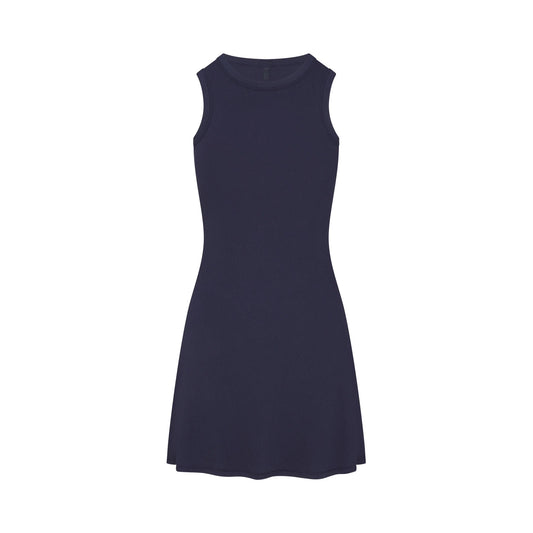 COTTON RIB TANK DRESS | NAVY