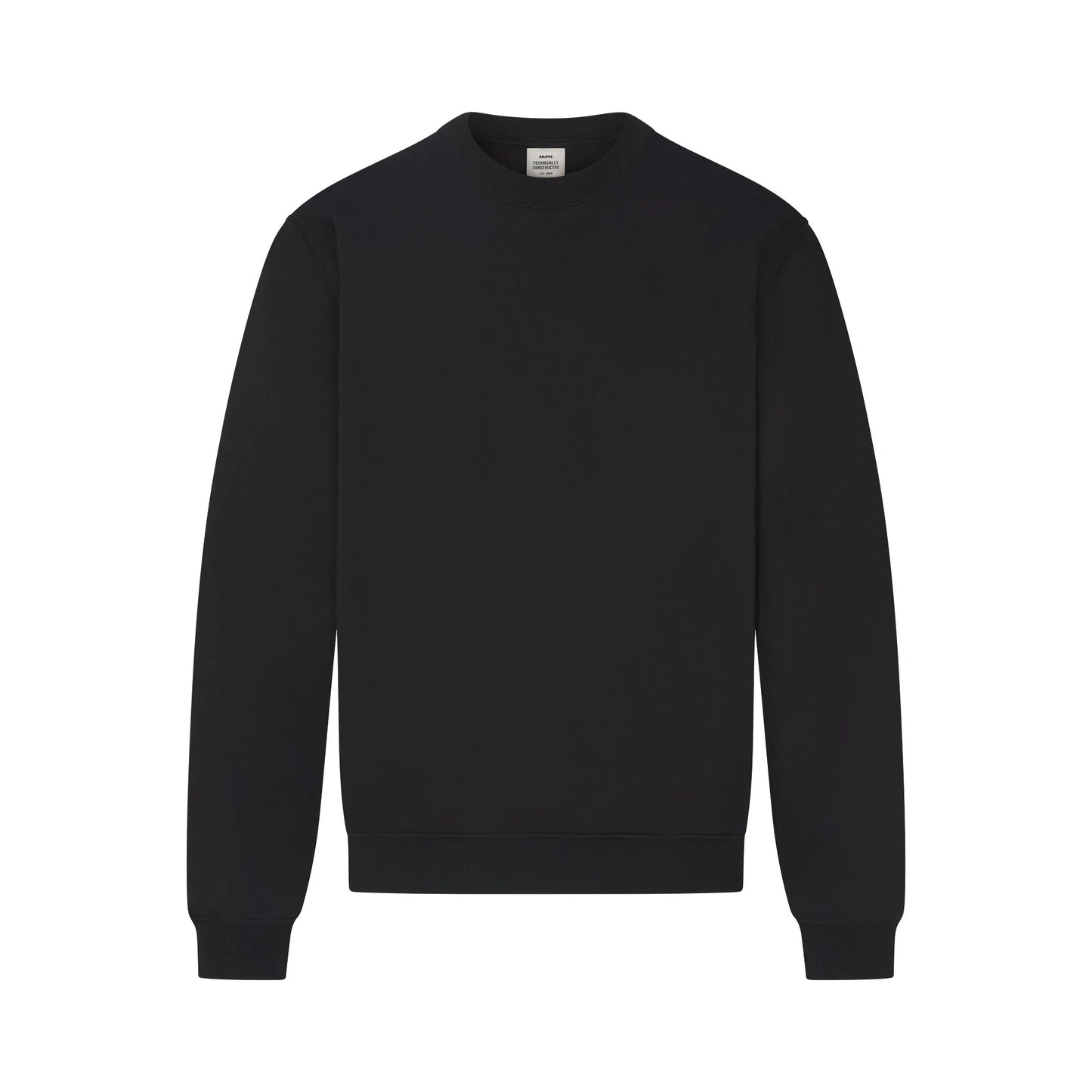 FLEECE LOUNGE MENS RELAXED HIGH CREWNECK | WASHED ONYX