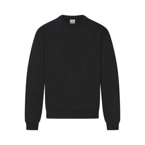 FLEECE LOUNGE MENS RELAXED HIGH CREWNECK | WASHED ONYX