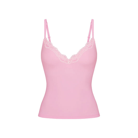 FITS EVERYBODY LACE PUSH-UP CAMI | BUBBLE GUM TONAL